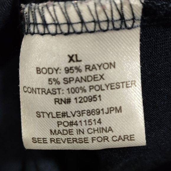 PINQUE women's sleeveless navy and cream button down top size XL - Picture 6 of 7